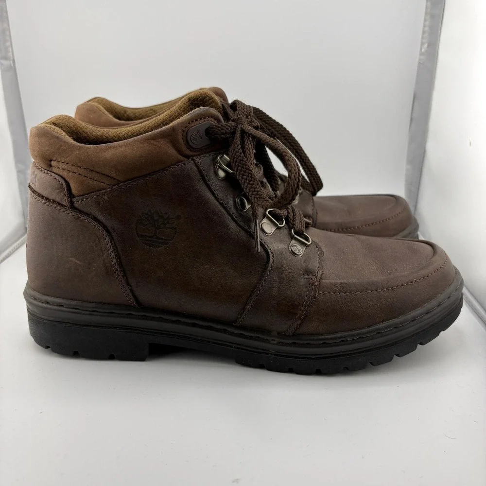 Timberland Boots Mens 9.5 Brown Leather Chukka Lug Sole EU 43 Casual Outdoors